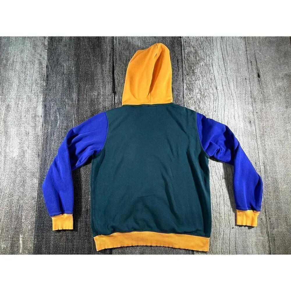 The North Face Men's Color Block Pullover Hoodie Hoody Green Combo - Picture 6 of 9